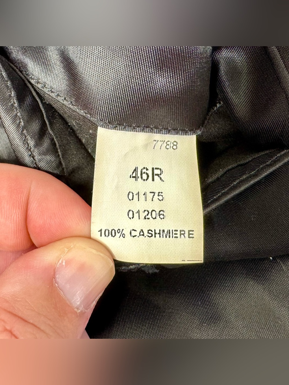 Jos. A. Bank 100% Cashmere 2B Blazer Sport Coat Mens 46R Charcoal Gray - Picture 11 of 11